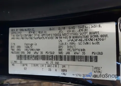 2019 Ford Fiesta Se z USA, uszkodzony, nr VIN 3FADP4BJ5KM143607